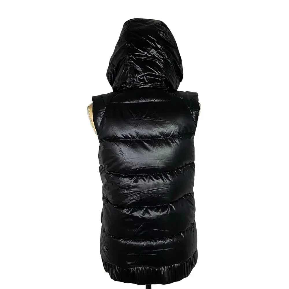 Lululemon The Fluffiest Goose Down Reversible Vest Hoodie Size 8